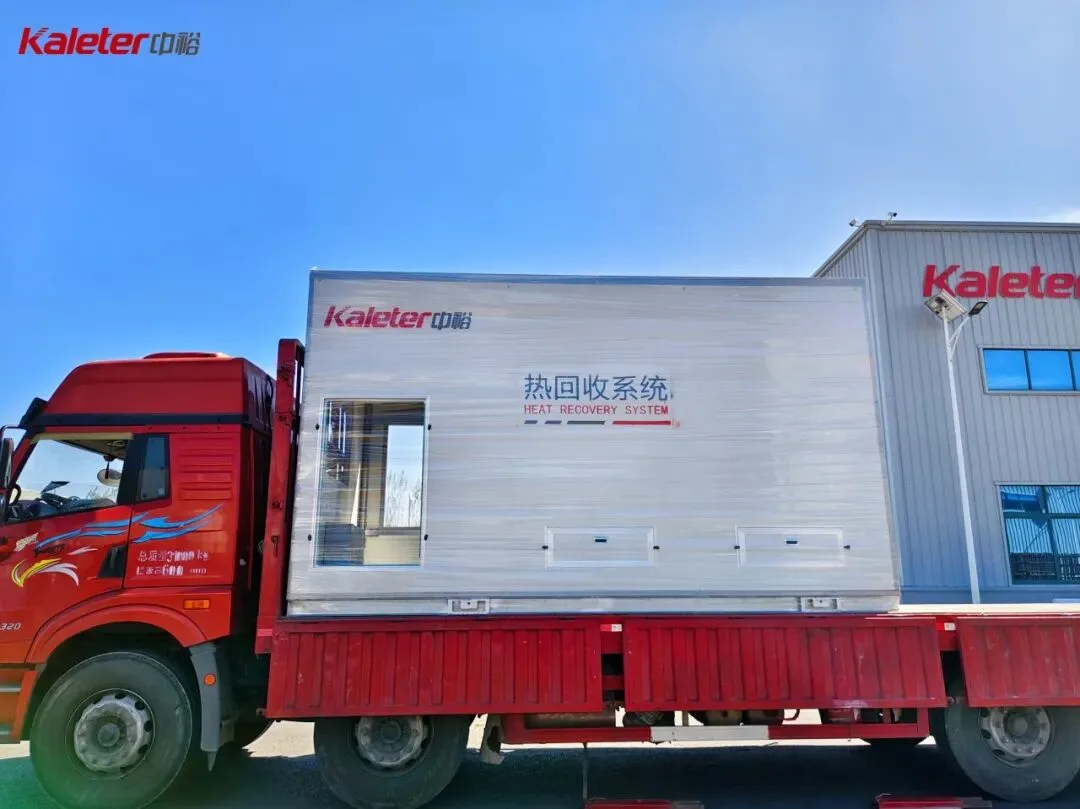 Kaleter heat recovery unit delivered to the project on a truck