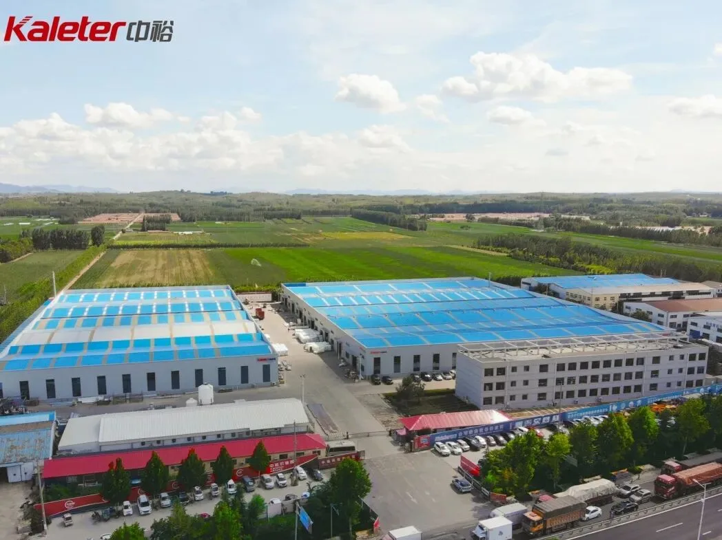 Aerial view of the Kaleter factory in Zhucheng
