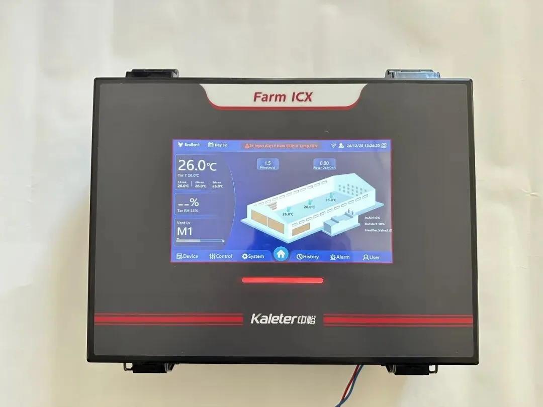 Kaleter Farm ICX environment controller with a touch screen