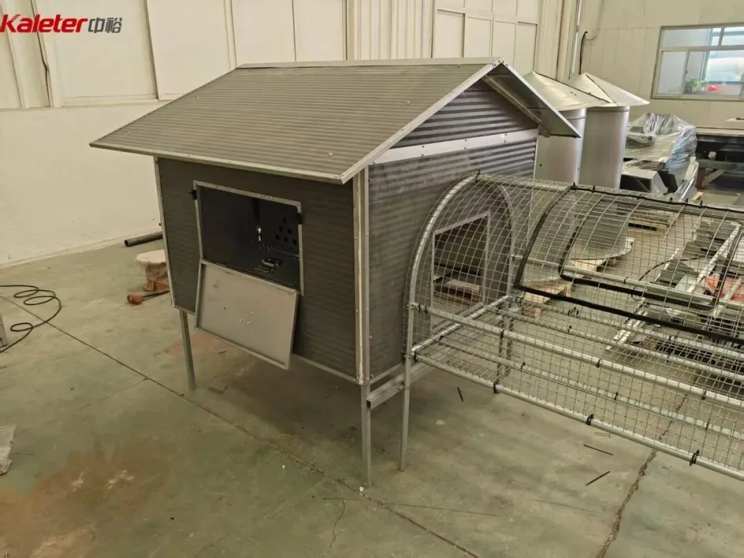 Kaleter courtyard tunnel mobile house, a steel house with a wire mesh tunnel run attached