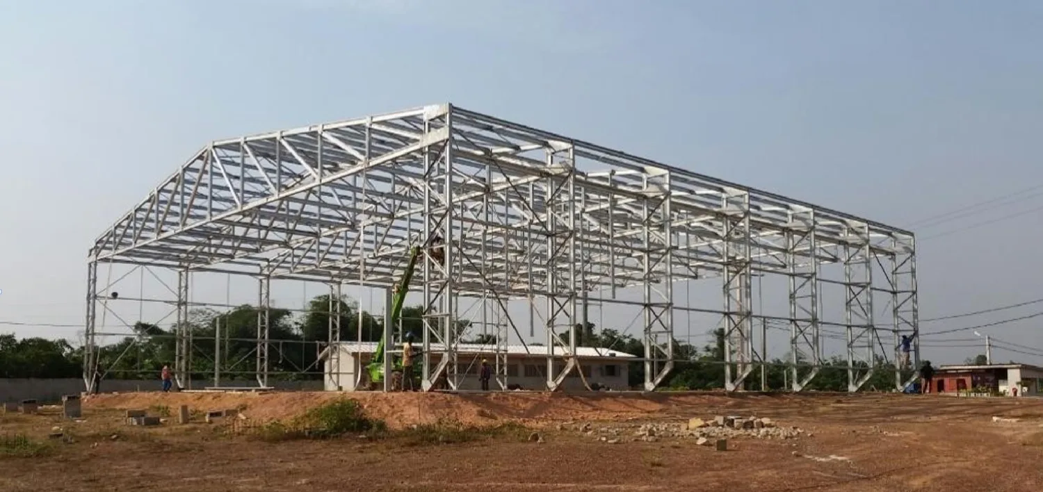Steel frame going up